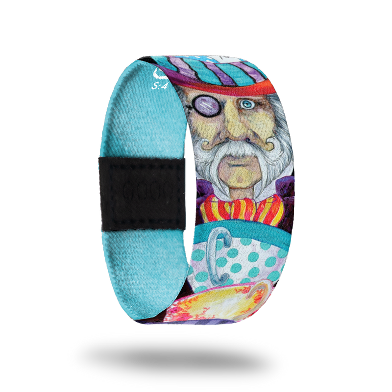 Ask Questions-Sold Out-ZOX - This item is sold out and will not be restocked. The Mad Hatter from Alice in Wonderland (inspired). Old man with a colored and striped top hat, monocle and mustache. Inside is solid teal and says Asl Questions. This is part of a mini collection.  