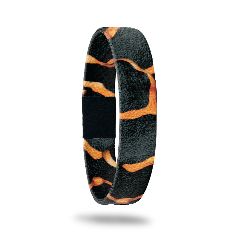 Product photo of outside design of no pain, no gain showing a black and orange poison dart frog design