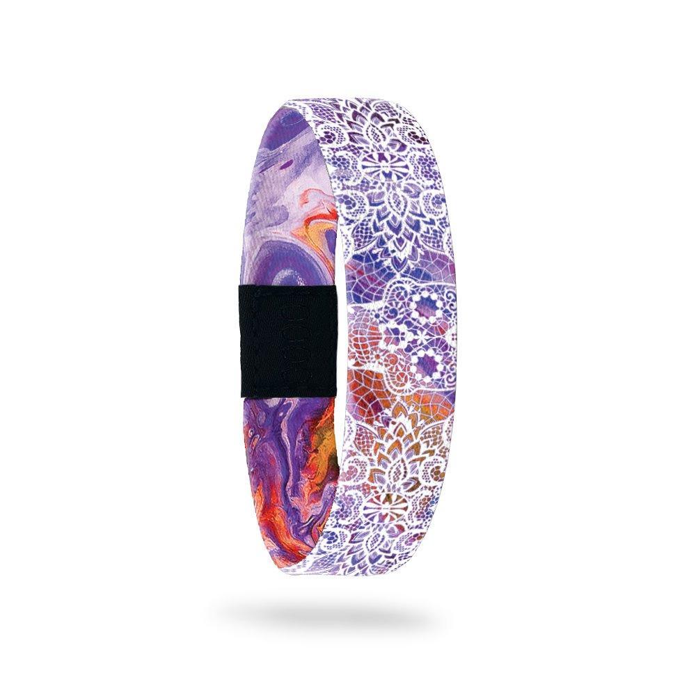 Enjoy The Journey-Sold Out - Singles-ZOX - This item is sold out and will not be restocked. Purple, red and orange marbled colors with a white fine-line paisley design on top. Inside is the same marbled swirl and says Enjoy The Journey. 