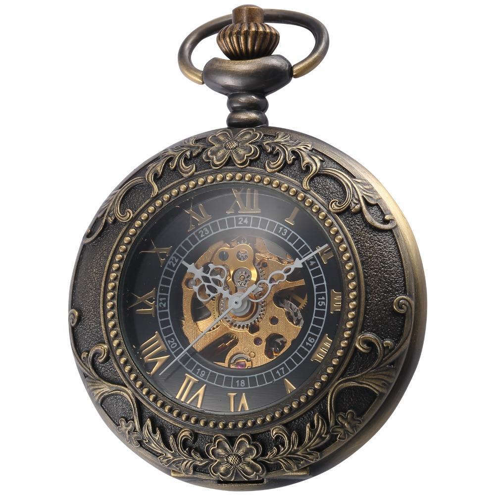 black and gold pocket watch