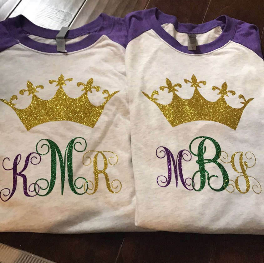 mardi gras baseball shirts