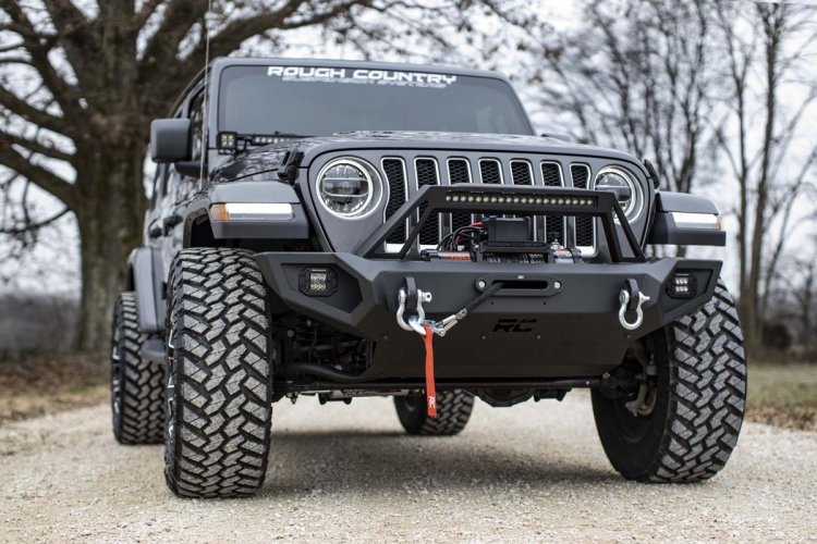 ROUGH COUNTRY Front Winch Bumper for 07-up Jeep Wrangler JK + JL & 20- –  FORTEC4x4