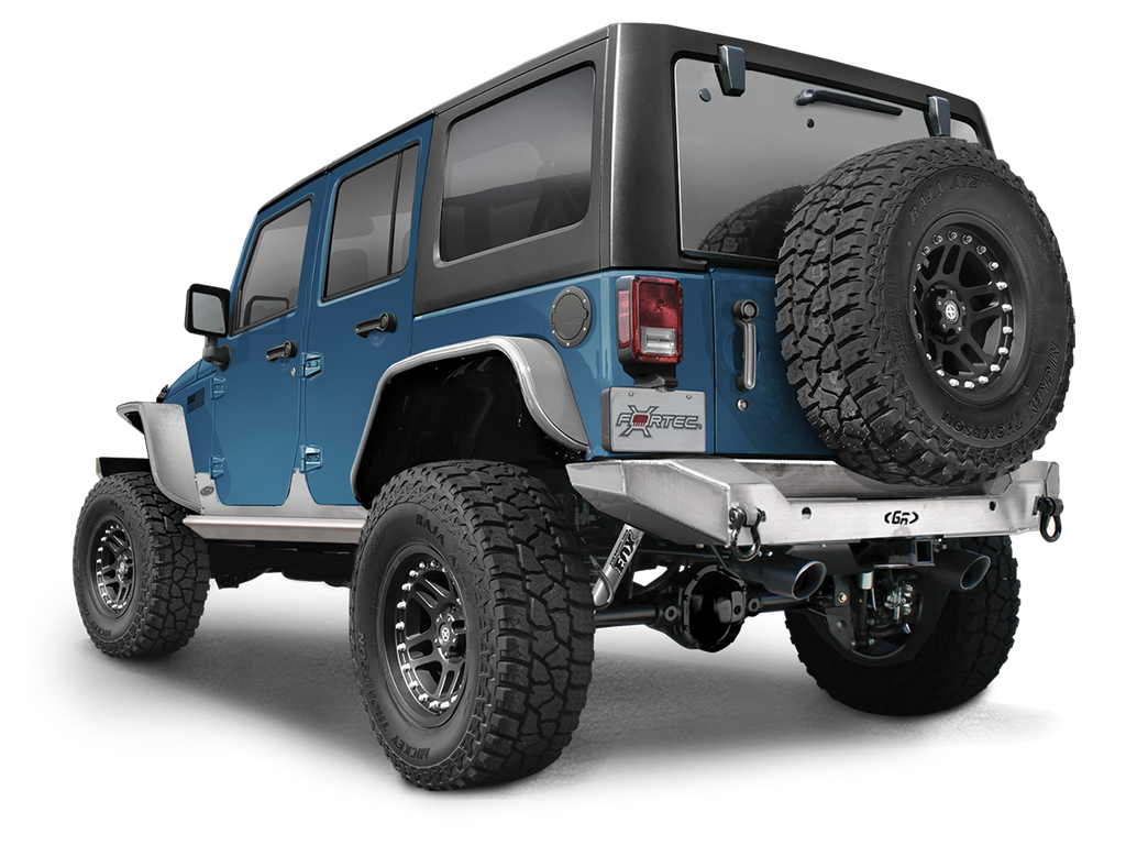GENRIGHT OFFROAD Aluminum Rear Bumper for 07-18 Jeep Wrangler JK & JK –  FORTEC4x4