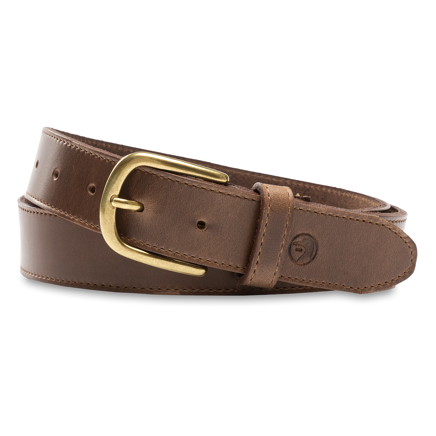 NETWORK Leather Belt with Pin-Buckle Closure For Men (Brown, 36)