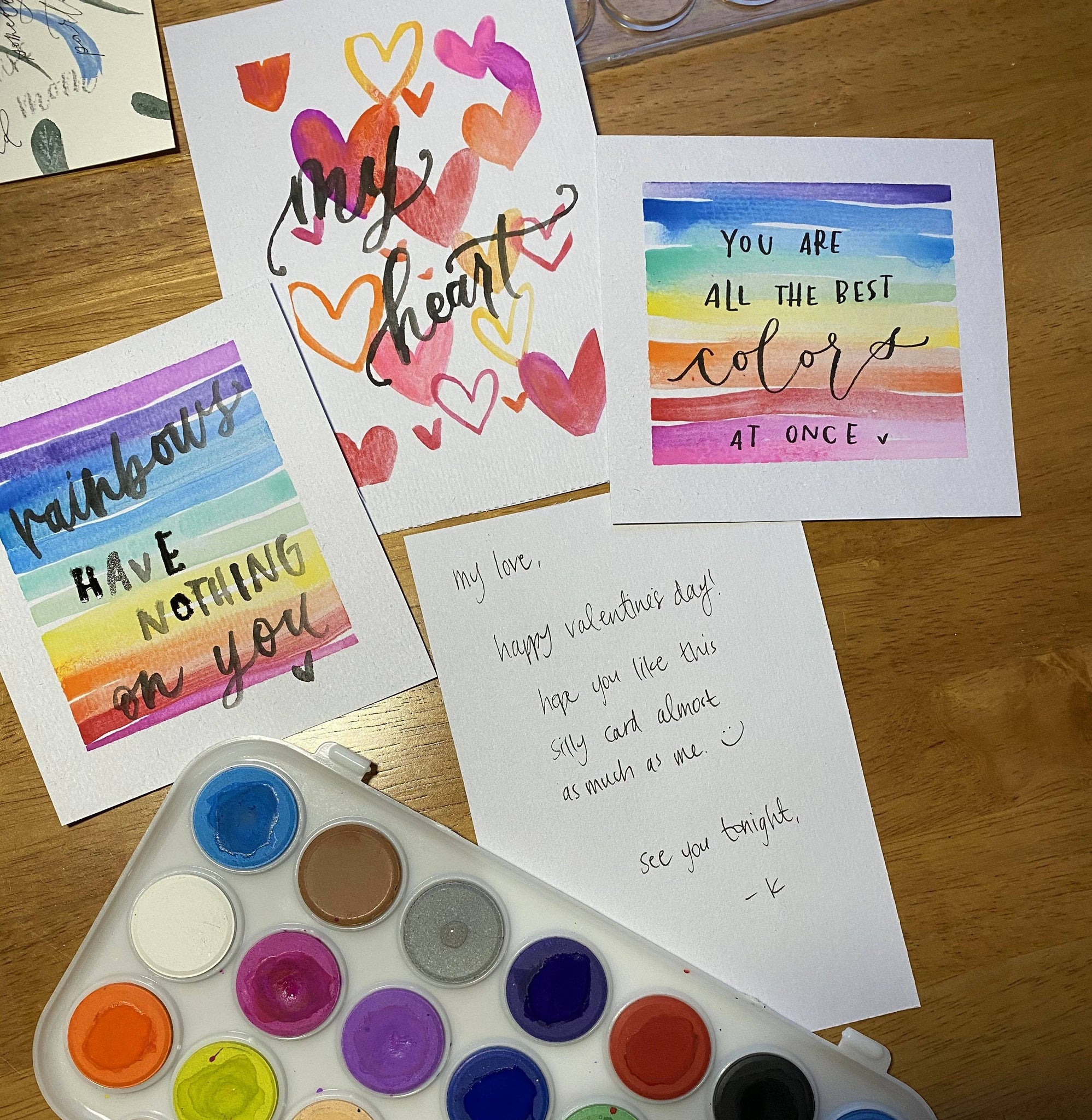 Diy Watercolor Valentines Day Cards Kassa 