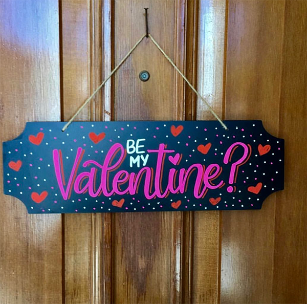 Valentine's Day Hanging Chalkboard Kassa Chalk markers blackboard pens