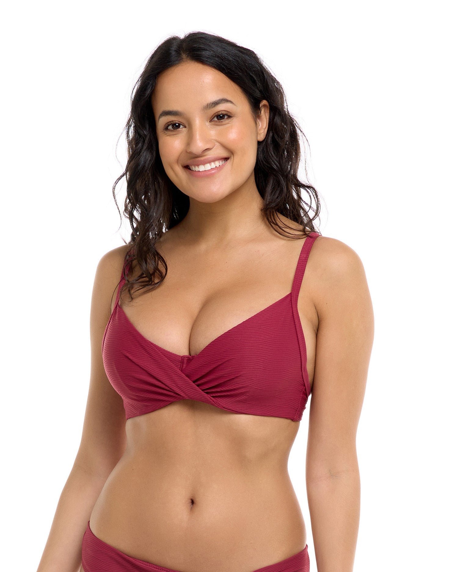 Liz Hidden Underwire Bikini Top - Red/Multicolor – SKYE