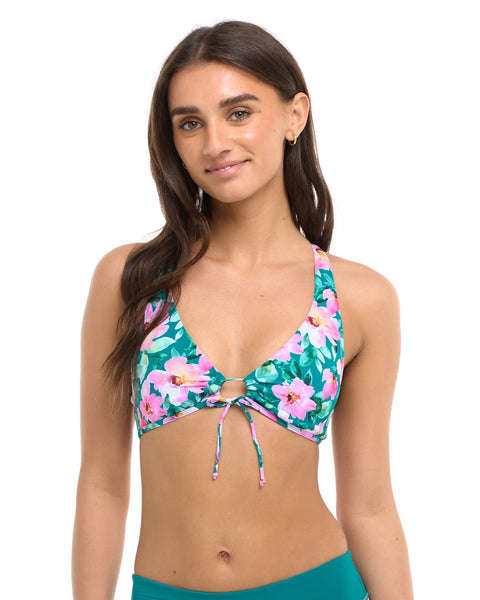 Alexa D, DD, E & F Cup Scoop Bikini Top - Aqua Blue – Eidon