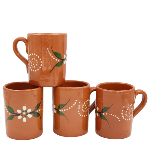 Portuguese Pottery Ceramic Hand Painted Coffee Espresso Cup – Set