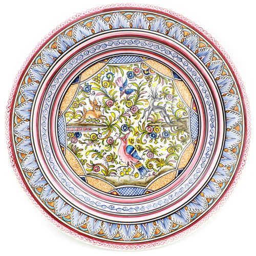 Coimbra Ceramics Hand-painted Decorative Hanging Plate XVII Cent Recreation  #229-8