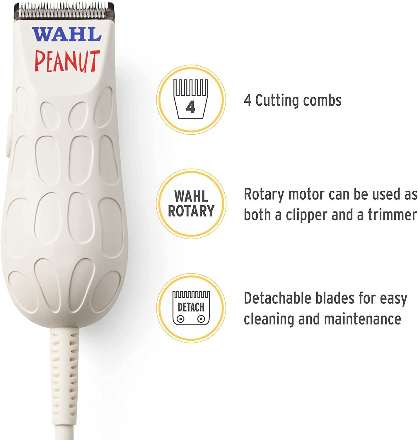 Wahl Professional Peanut Hair and Beard Clipper, Dual Voltage 11 – Portugalia Sales Inc