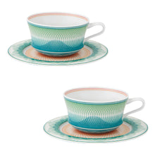 Load image into Gallery viewer, Vista Alegre Treasures Tea Cup with Saucer - Set of 2
