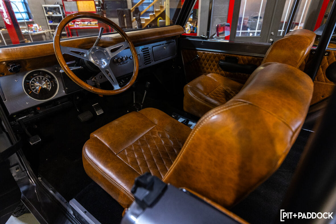 1973 Classic Ford Bronco with Relicate distressed leather interior