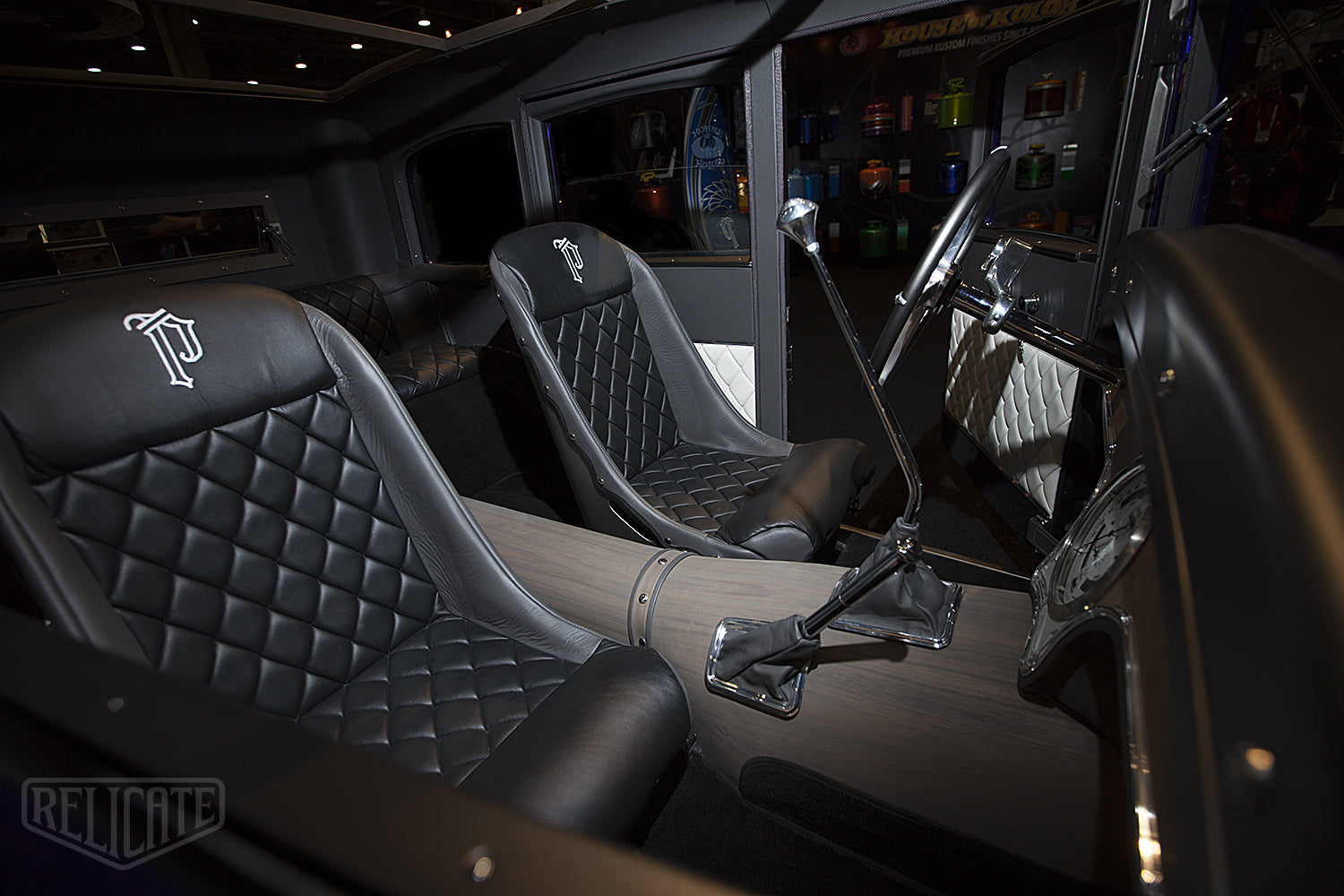 1929 Plymouth hotrod with a Relicate Leather Custom Interior