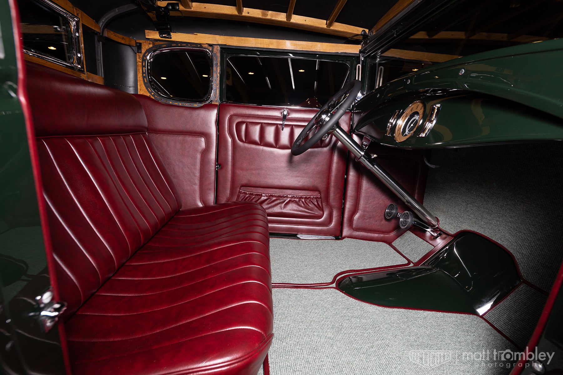 Hilton Hot Rods 1931 Ford Coupe with Relicate Leather Oxblood interior