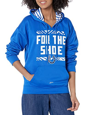 NFL Indianapolis Colts Women's Halftime Adjustment Long Sleeve Fleece  Hooded Sweatshirt - S