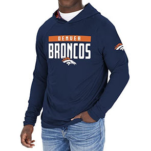 Zubaz NFL Women's Denver Broncos Heather Gray Crewneck Sweatshirt