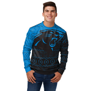 Men's FOCO Black Carolina Panthers Pocket Pullover Sweater