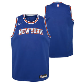 Nike New York Knicks Jersey Men XL Blank Warm Up Blue NBA
