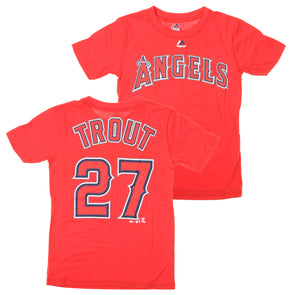 Mike Trout #27 Los Angeles Angels Majestic Big & Tall Cool Base Player  Jersey - White