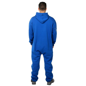 Zubaz Detroit Lions Mens Blue Solid With Camo Hood