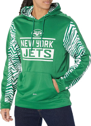 New York Jets Color Block Men's Nike NFL Pullover Hoodie.