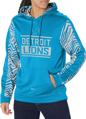 : Zubaz NFL Men's Performance Full Zip Hoodie with Lava