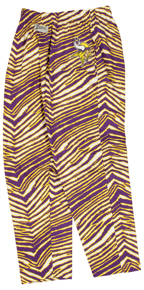 Zubaz Minnesota Vikings Athletic Heather Gray Crew Neck Sweatshirt w/ Single Color Zebra Graphic, Extra Large