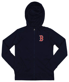 Outerstuff Youth Navy Boston Red Sox Wordmark Full-Zip Fleece Hoodie