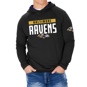 Baltimore Ravens Hooded Sweatshirt Hoodie MEN'S REEBOK NFL GREY