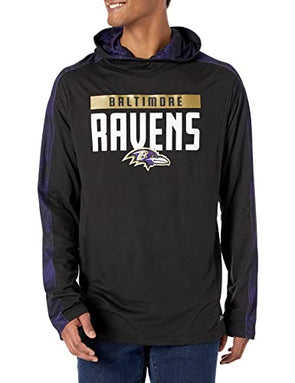 Baltimore Ravens Hooded Sweatshirt Hoodie MEN'S REEBOK NFL GREY