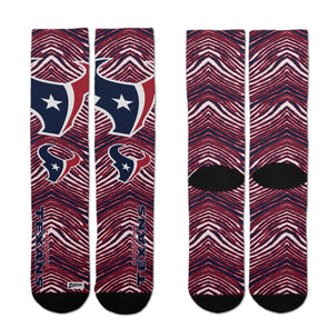 Zubaz by for Bare Feet NFL Zubified Adult Large Dress Socks