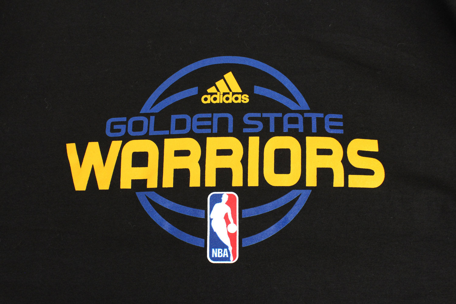 Adidas Nba Mens Golden State Warriors Simple Logo Long Sleeve Tee Shir Fanletic