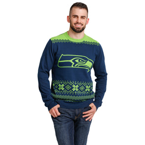 FOCO NFL Seattle Seahawks Men's Pajama Shirt and Pants Lounge Set