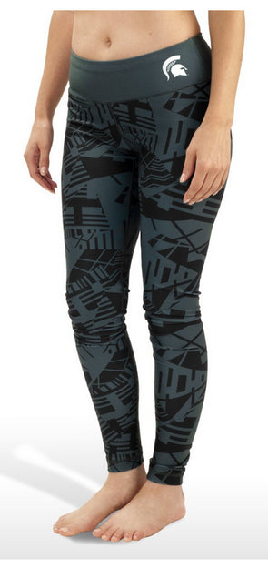 Women's Nike Black Michigan State Spartans Geometric Performance Leggings