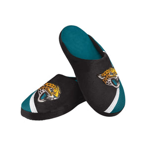 Youth FOCO Jacksonville Jaguars Big Logo Color Edge Slippers Size: Small