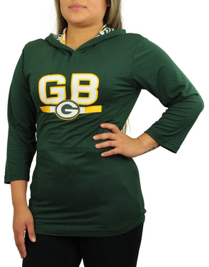 Packers Mitchell & Ness Youth Short Sleeved Hoodie 14 16 L Green