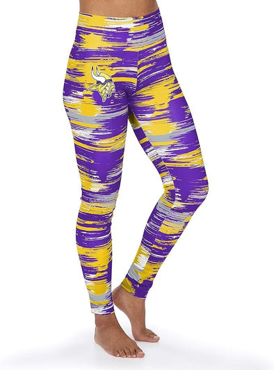 Zubaz NFL Women's San Francisco 49ers Brushed Paint Team Color Leggings 