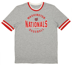 Klew MLB Men's Washington Nationals Big Graphics Pocket Logo Tee T-Shirt, Red Small
