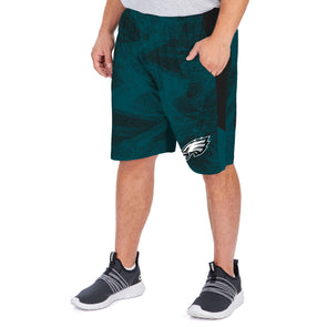 Men's Philadelphia Eagles Zubaz Black/Midnight Green Static