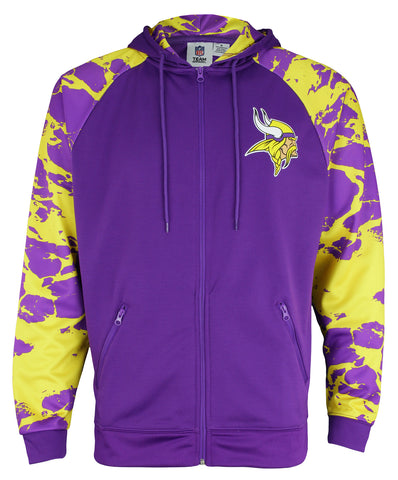 Zubaz NFL Men's Minnesota Vikings Solid Team Hoodie with Camo Lined Ho –  Fanletic