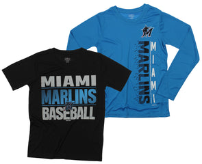 Outerstuff MLB Youth Girls (4-16) Miami Marlins Short Sleeve Burnout Tee  Shirt