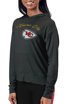 Kansas City Chiefs Solid Elevated Lightweight Hood W/ /Black Camo Lines  Accent, Red