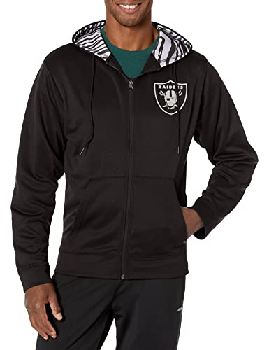 NEW ERA NFL Hoodie Las Vegas Raiders Combine Fleece Sweatshirt Gray Black  Mens M