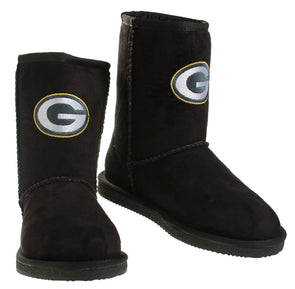 Green Bay Packers NFL Womens Cheetah Fur Boots