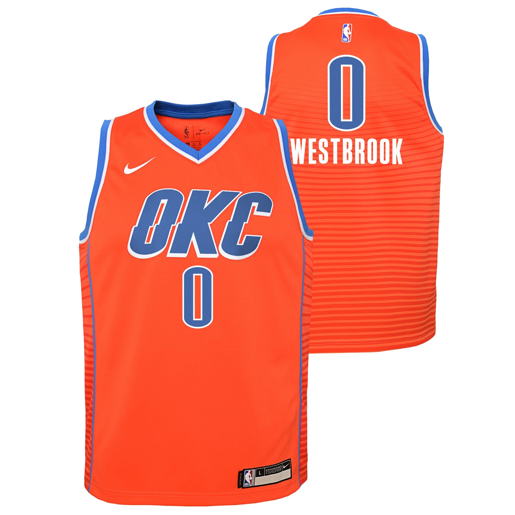 Nike NBA Youth (8-20) Oklahoma City Thunder Russell Westbrook #0 Fanletic
