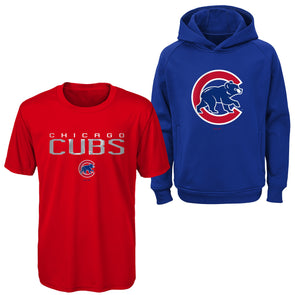 Youth Red Chicago Cubs Wordmark Full-Zip Hoodie