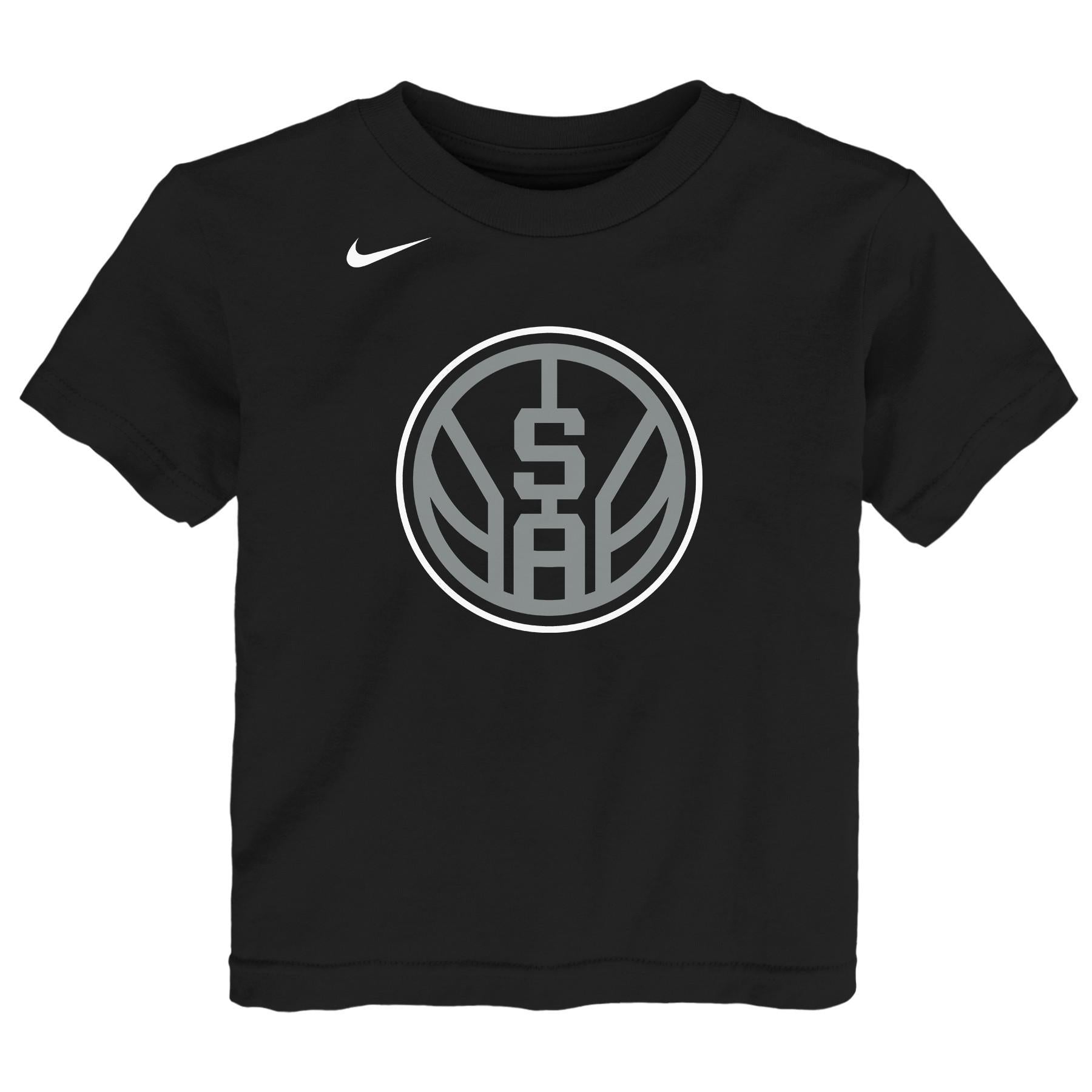 Nike Nba Kids 4 7 San Antonio Spurs City Edition Tee Shirt Black Fanletic