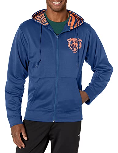 Zubaz NFL Men's Chicago Bears Full Zip Hoodie w/ Camo Lines