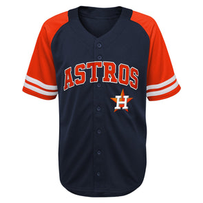 Tops, Red Black And White Astros Baseball Jersey